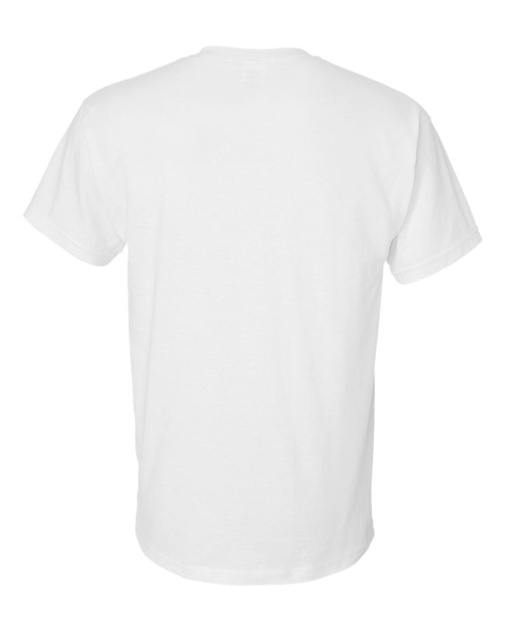 Rear View of White DryBlend® T-Shirt - 8000