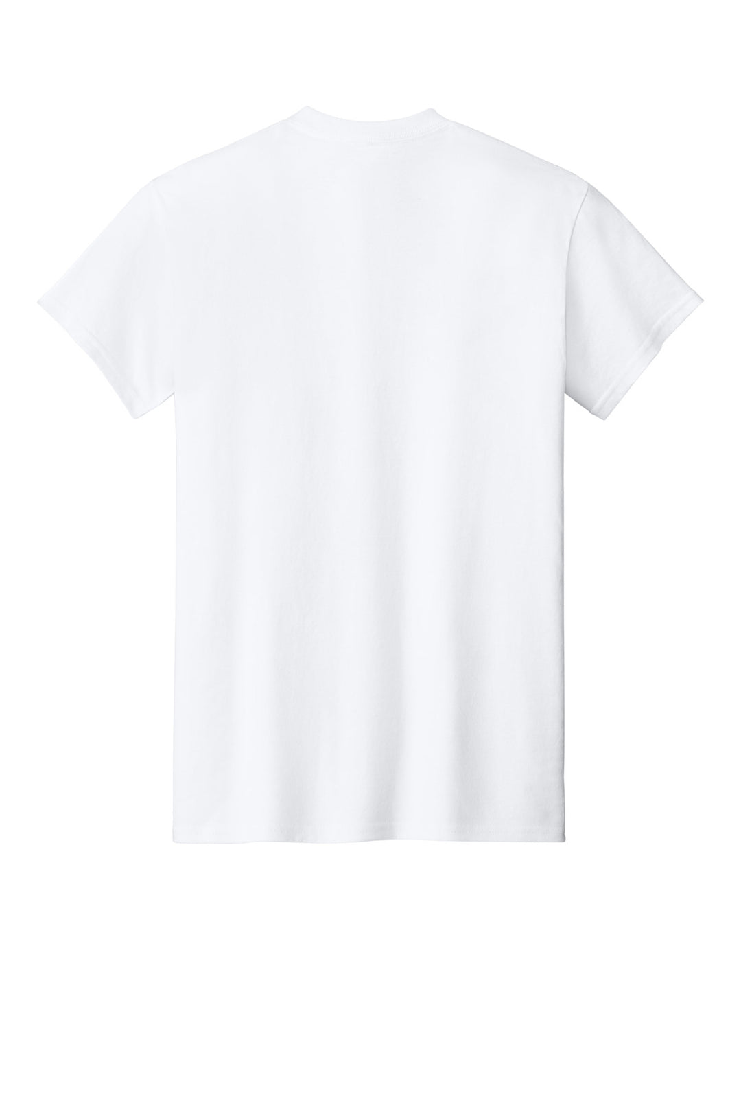 Rear View of White Gildan - DryBlend 50 Cotton/50 Poly Pocket T-Shirt. 8300