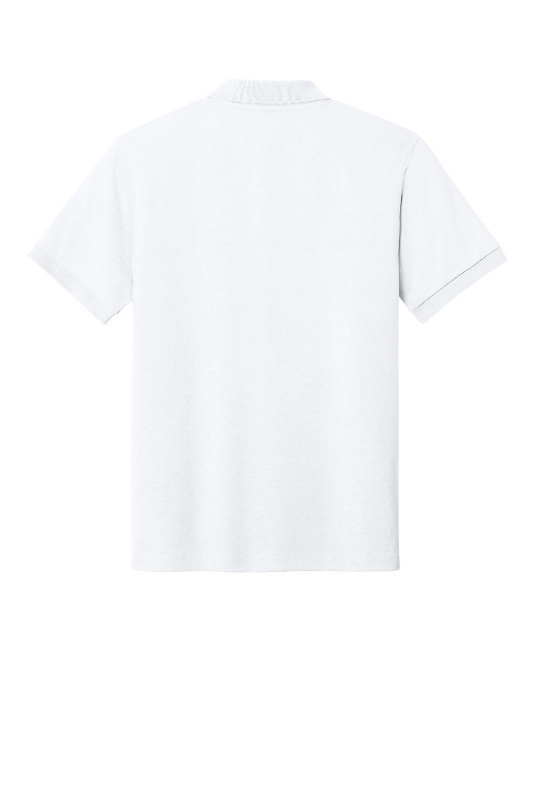 Rear View of White Gildan - DryBlend 6-Ounce Jersey Knit Sport Shirt. 8800