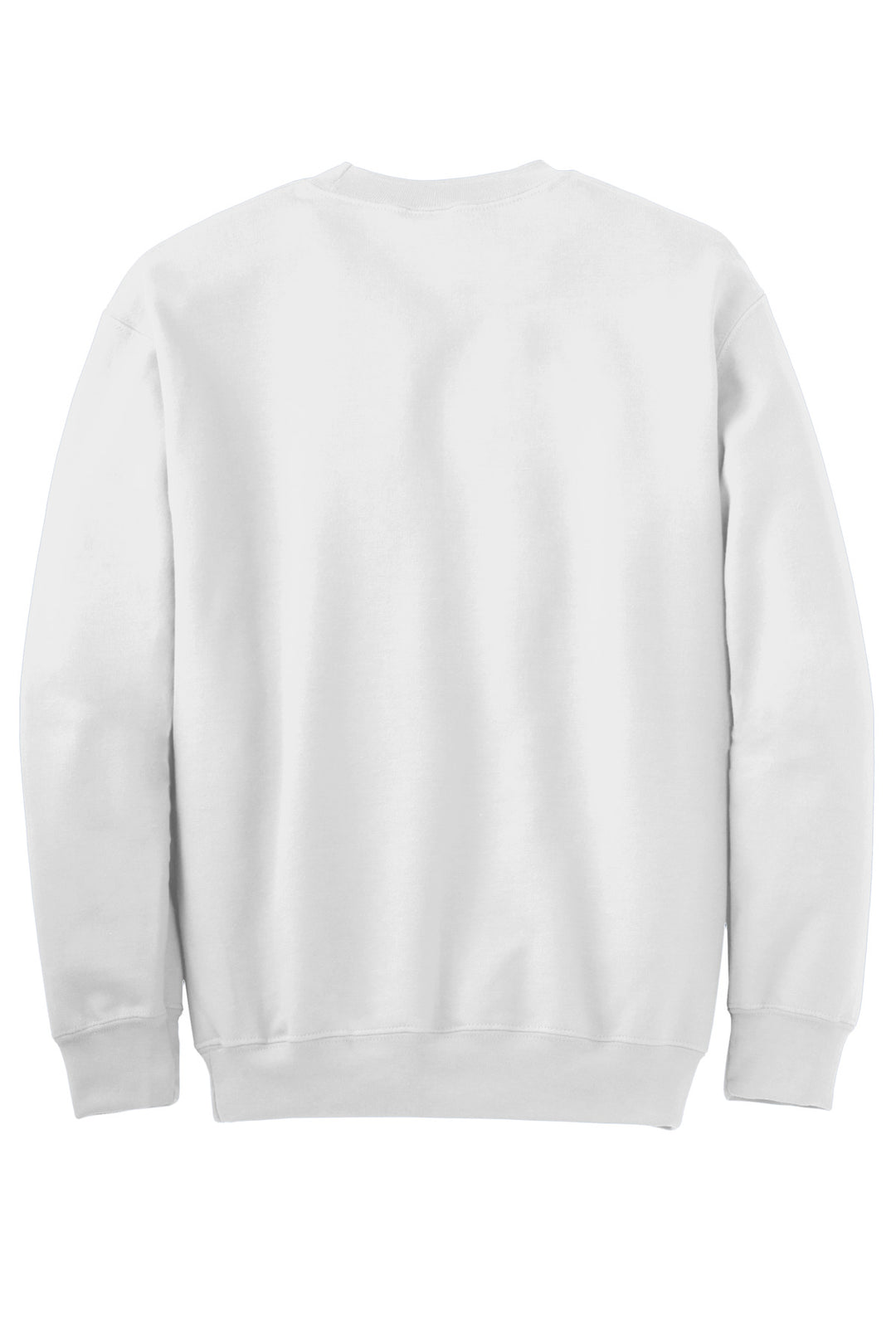 Rear View of White Gildan - DryBlend Crewneck Sweatshirt. 12000