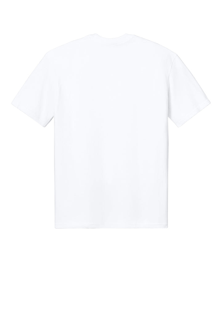 Rear View of White Gildan Hammer Maxweight Tee 75000