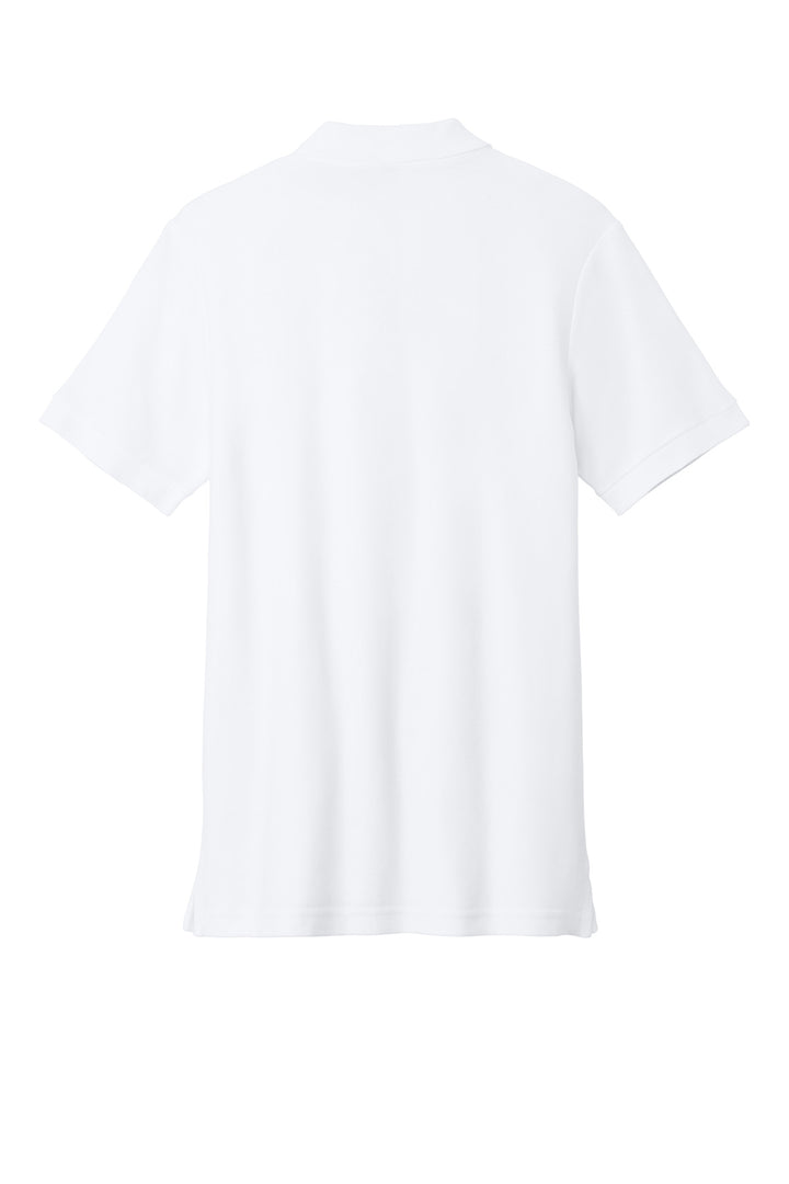 Rear View of White Gildan Hammer Pique Polo 85800