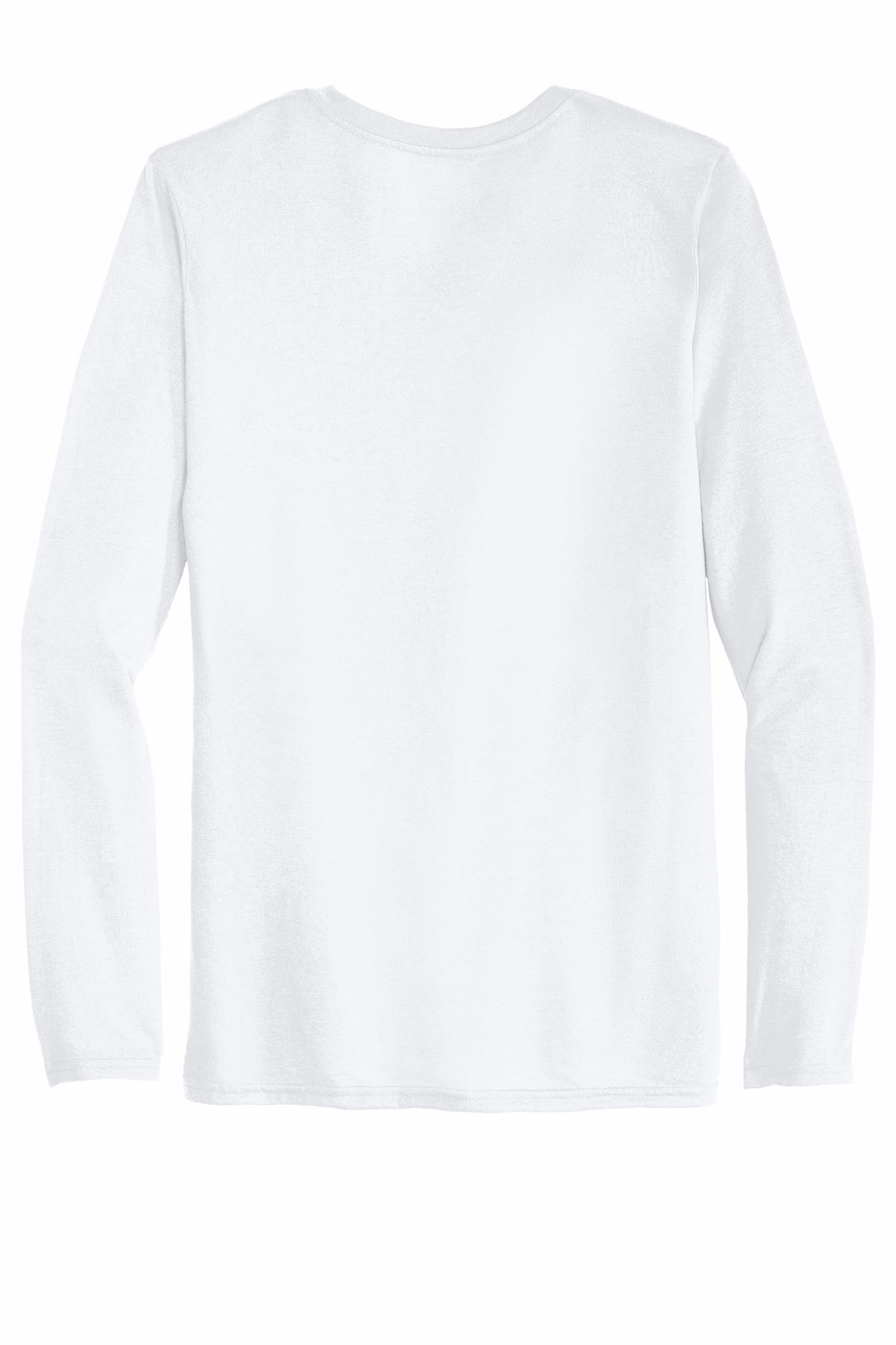 Rear View of White Gildan Performance Long Sleeve T-Shirt. 42400