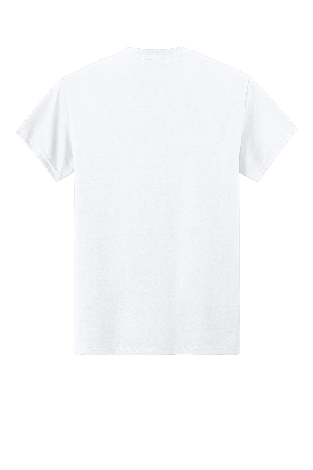 Rear View of White Gildan - Ultra Cotton 100% US Cotton T-Shirt with Pocket. 2300