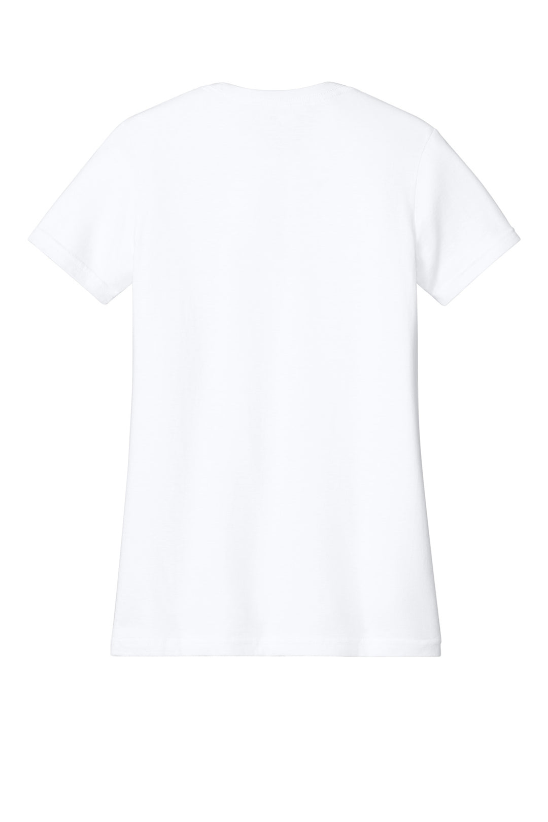 Rear View of White Gildan Women's Softstyle Midweight Tee 65000L
