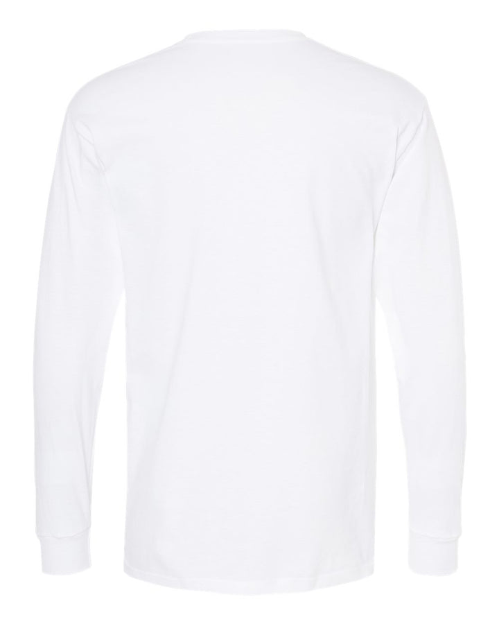 Rear View of White Gold Soft Touch Long Sleeve T-Shirt - 4820