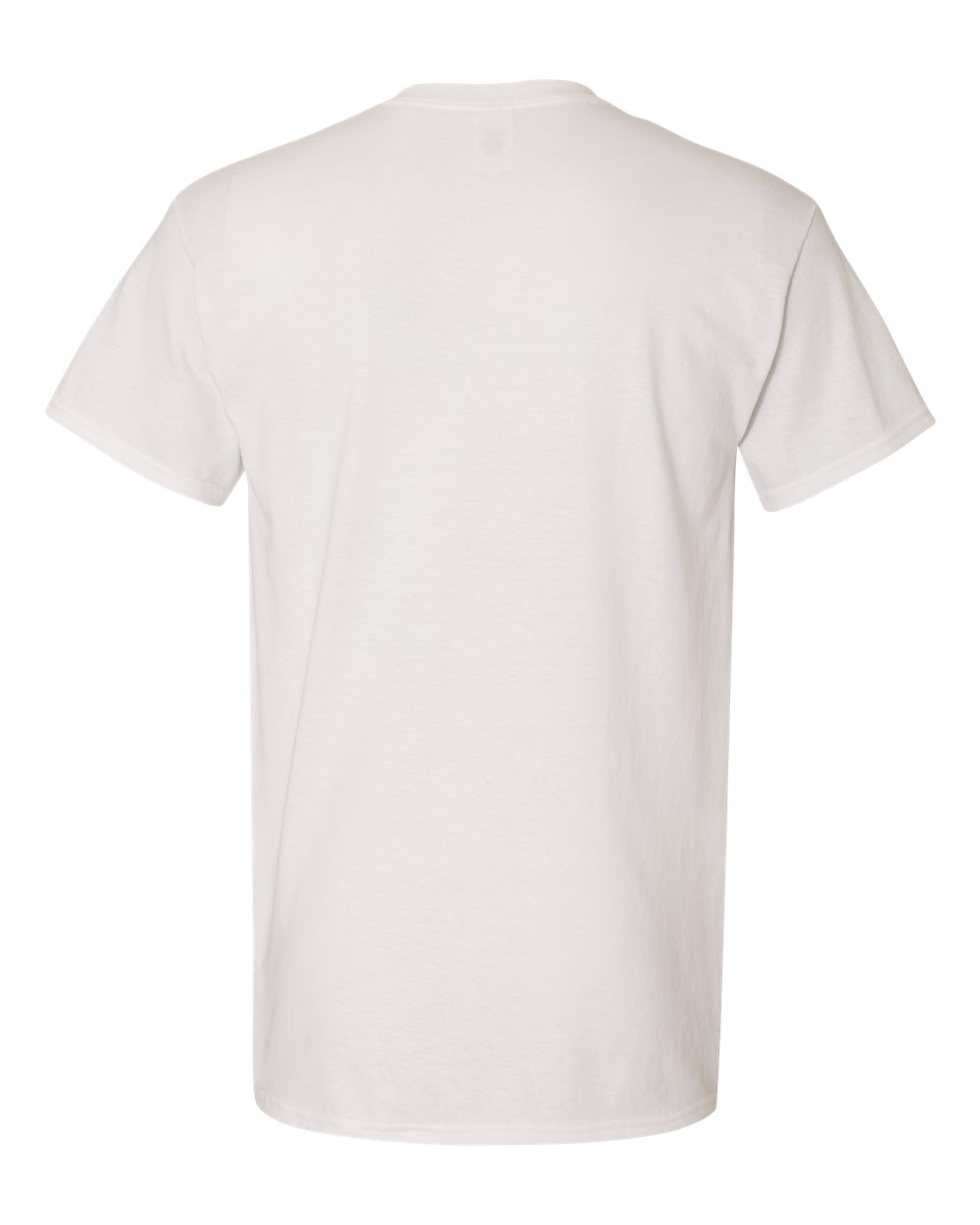 Rear View of White Heavy Cotton™ Pocket T-Shirt - 5300