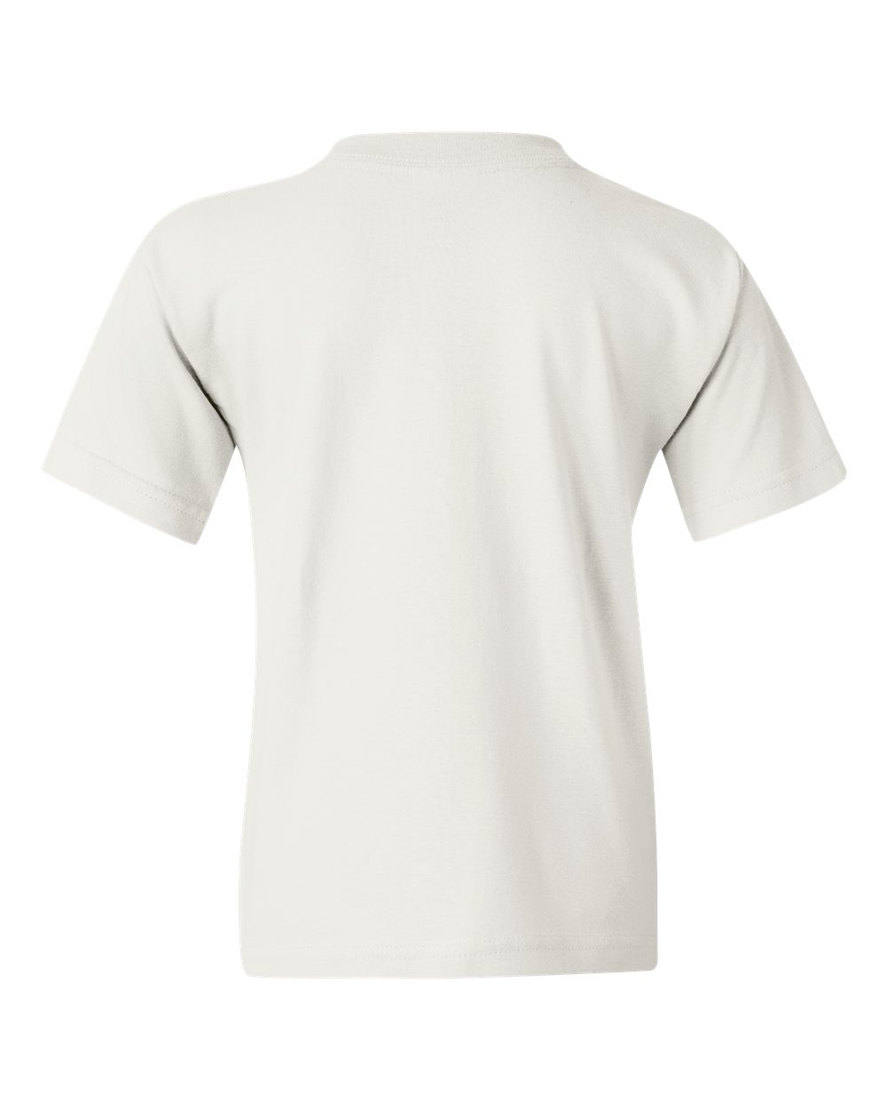 Rear View of White Heavy Cotton™ Youth T-Shirt - 5000B