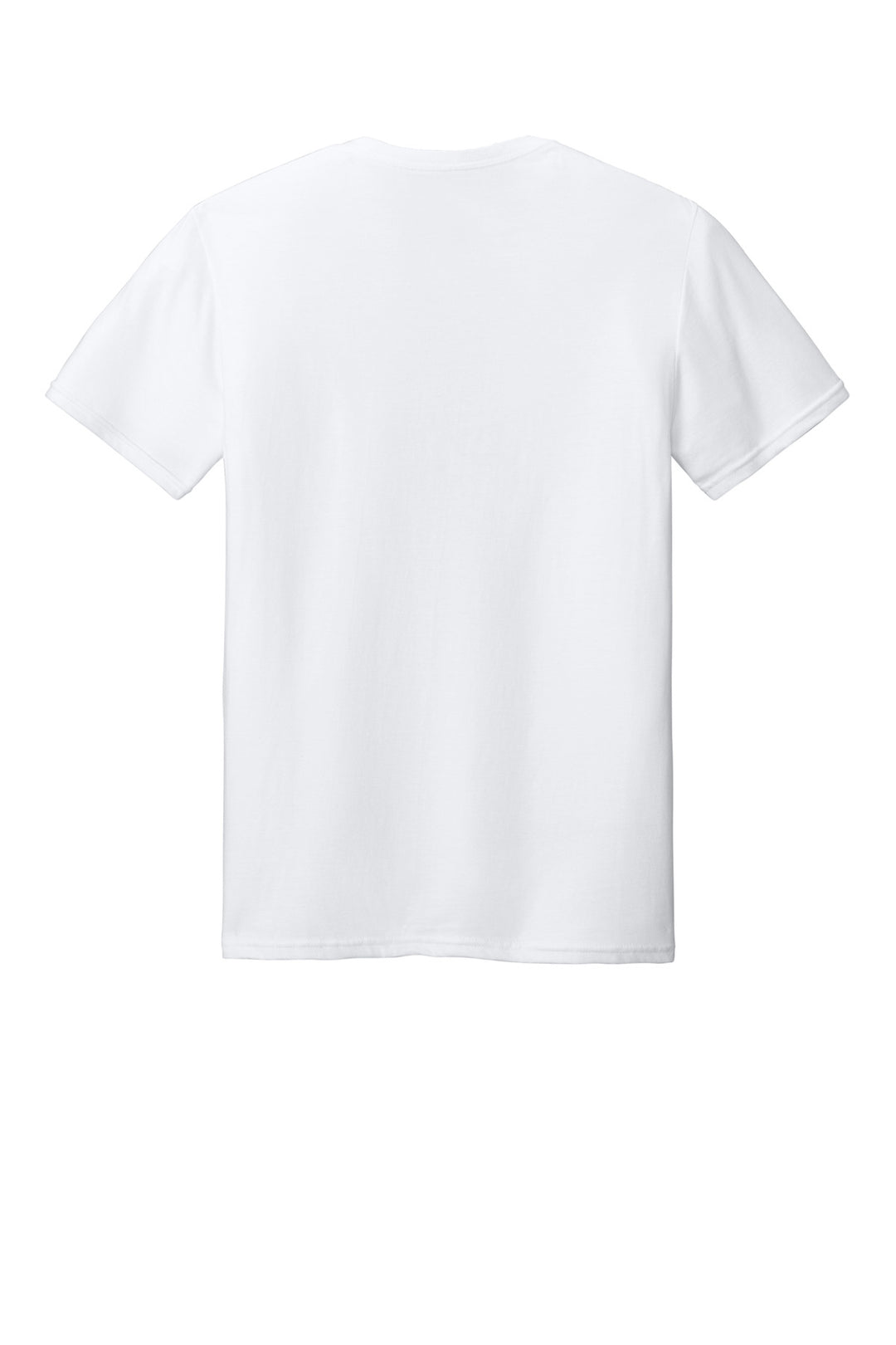 Rear View of White Jerzees Classics Unisex Cotton T-Shirt 363M