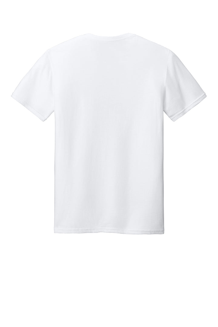 Rear View of White Jerzees Classics Unisex Cotton T-Shirt 363M