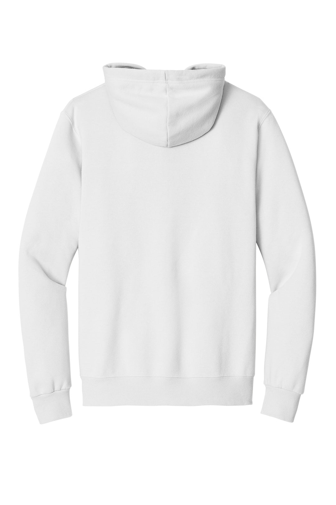 Rear View of White Jerzees Eco Premium Blend Pullover Hooded Sweatshirt 700M