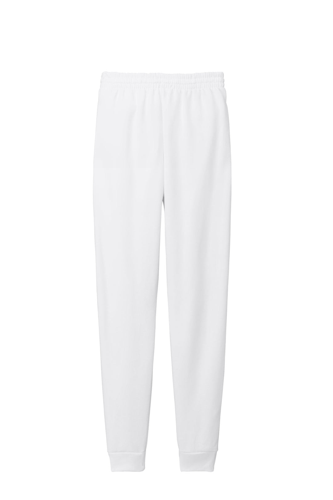 Rear View of White Jerzees NuBlend Fleece Jogger 975MP
