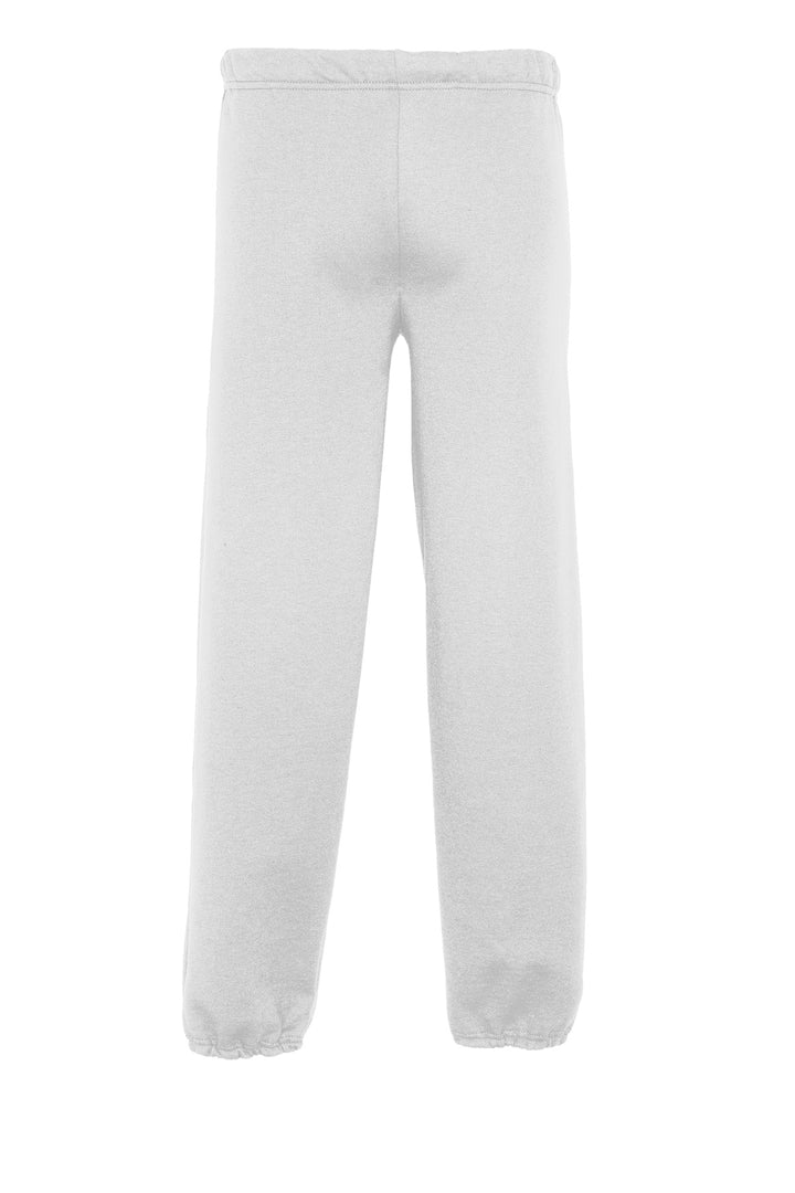 Rear View of White Jerzees - NuBlend Sweatpant. 973M