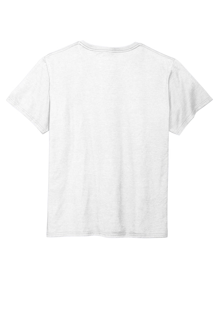 Rear View of White Jerzees Premium Blend Ring Spun T-Shirt 560M