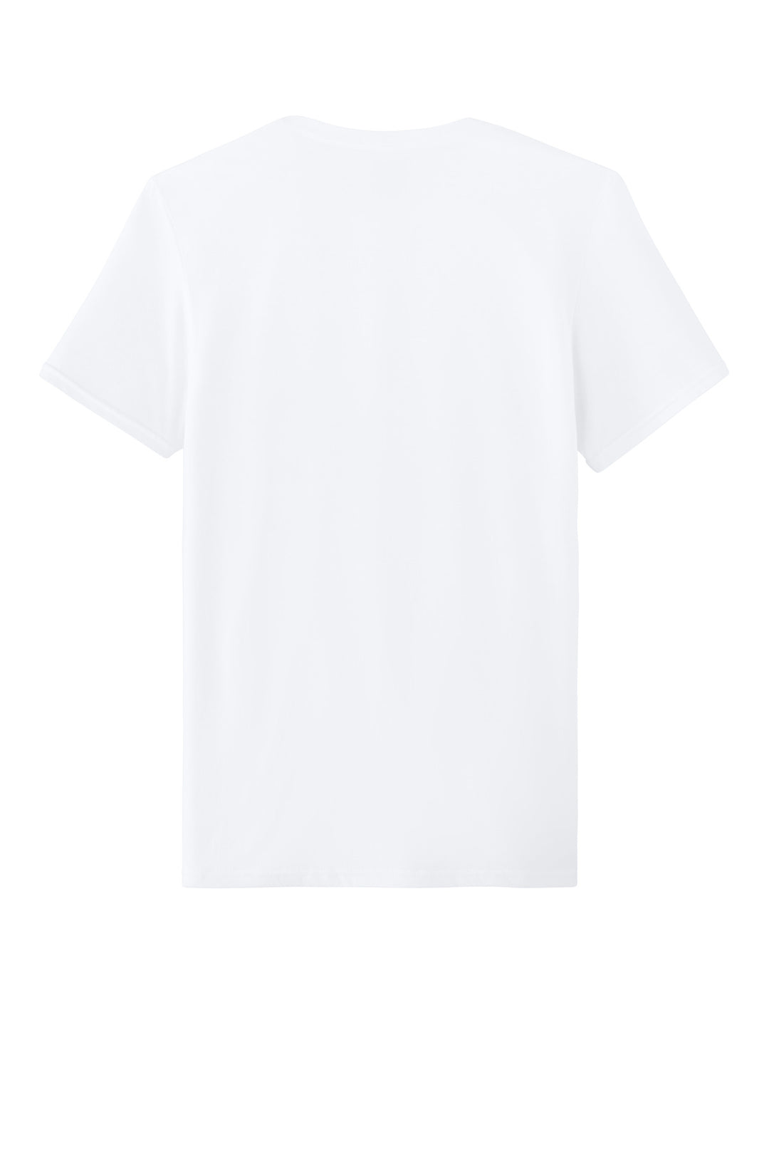 Rear View of White Jerzees Unisex Premium Combed Ring Spun Cotton Tee 570M