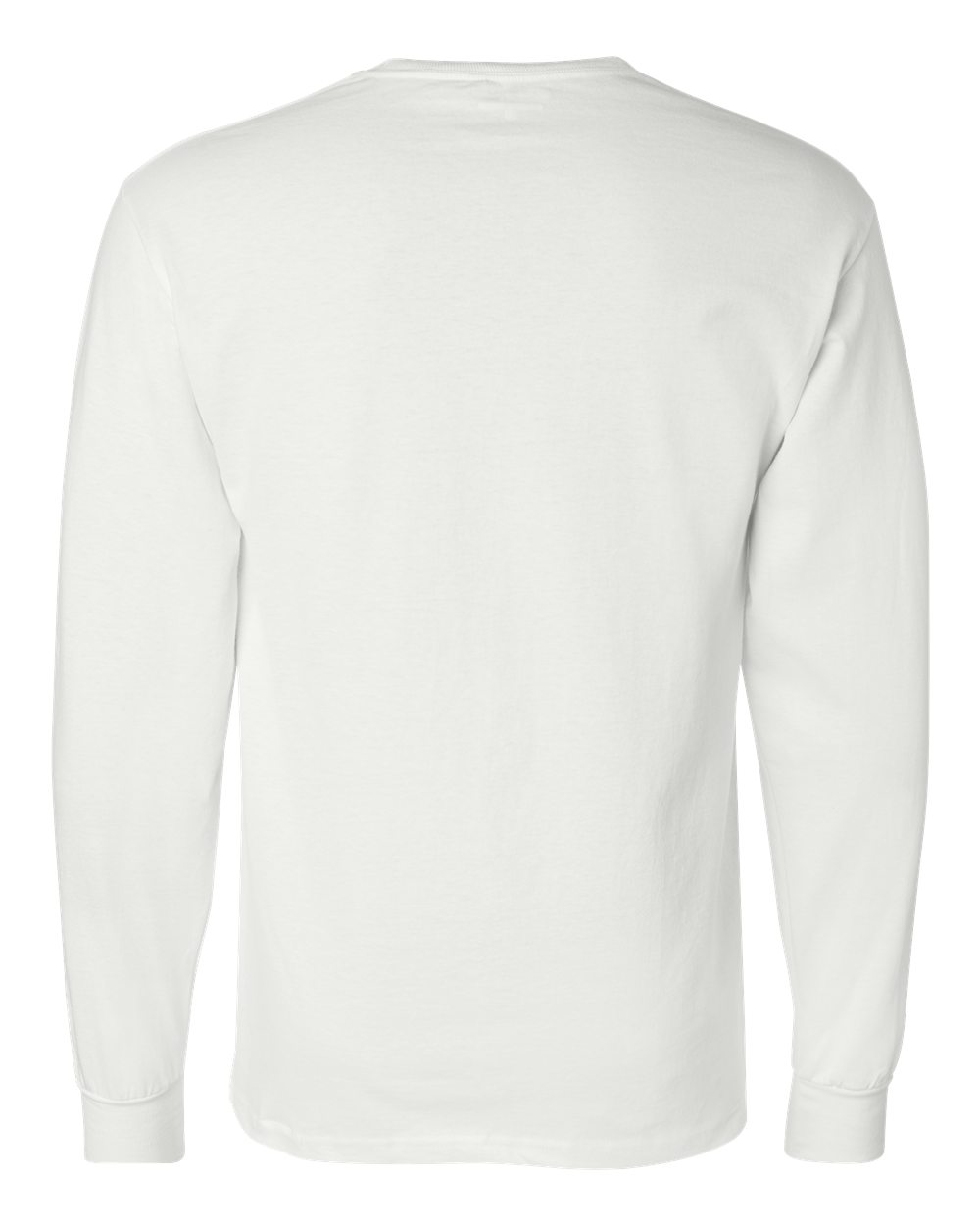 Rear View of White Long Sleeve T-Shirt - CC8C