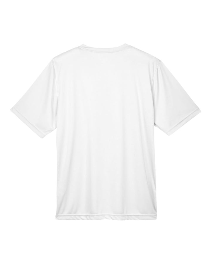 Rear View of White Men's Zone Performance T-Shirt - TT11