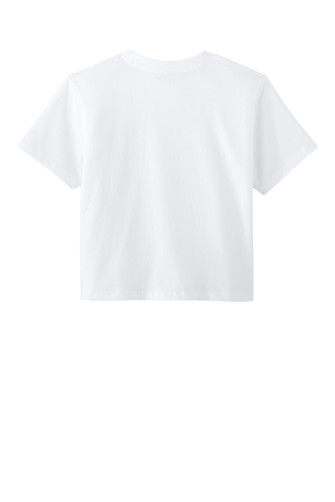 Rear View of White Next Level Apparel Women's Heavyweight Boxy Tee NL7610