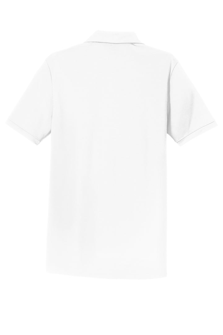 Rear View of White Nike Dri-FIT Players Modern Fit Polo. 799802