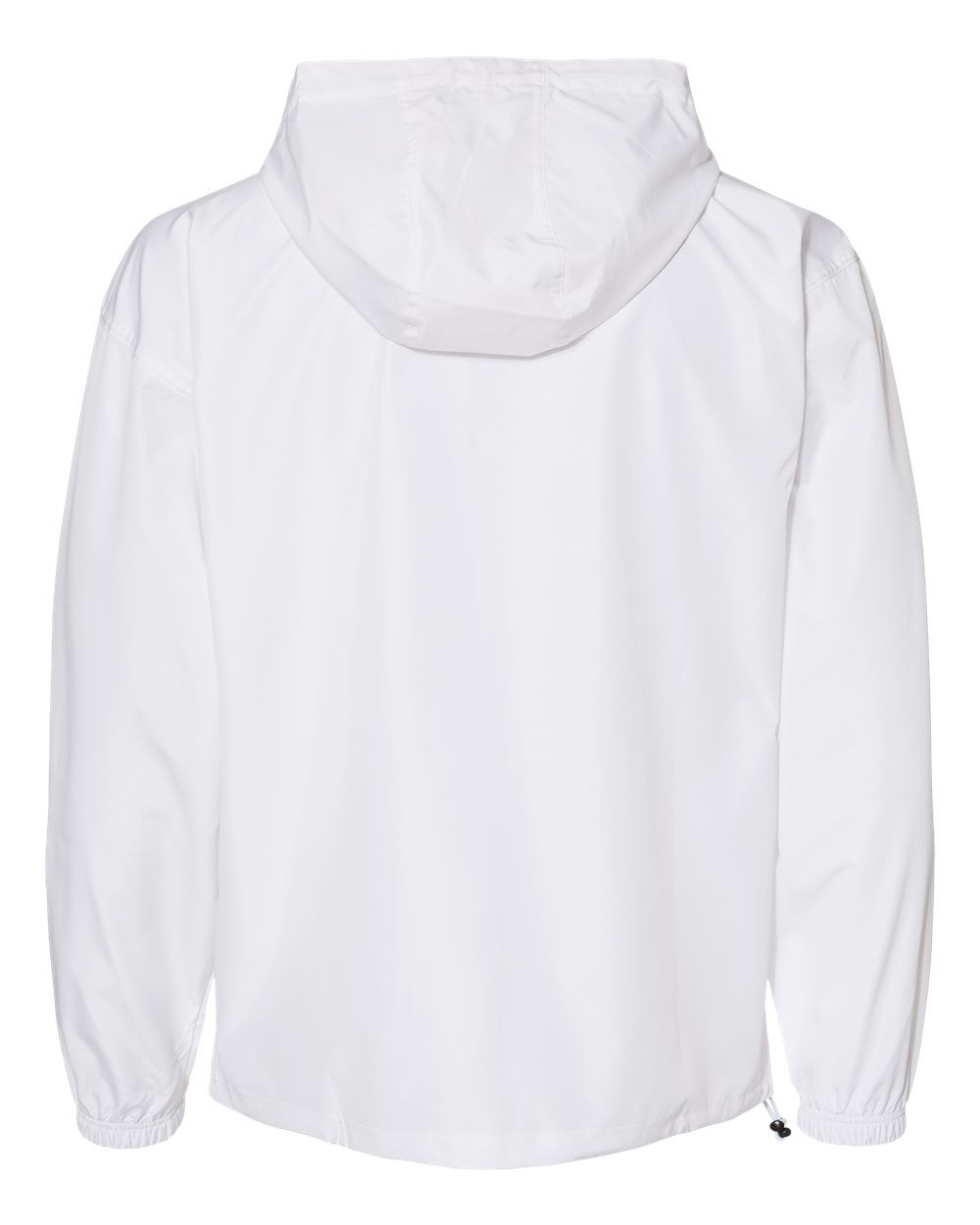 Rear View of White Packable Anorak Jacket - CO200