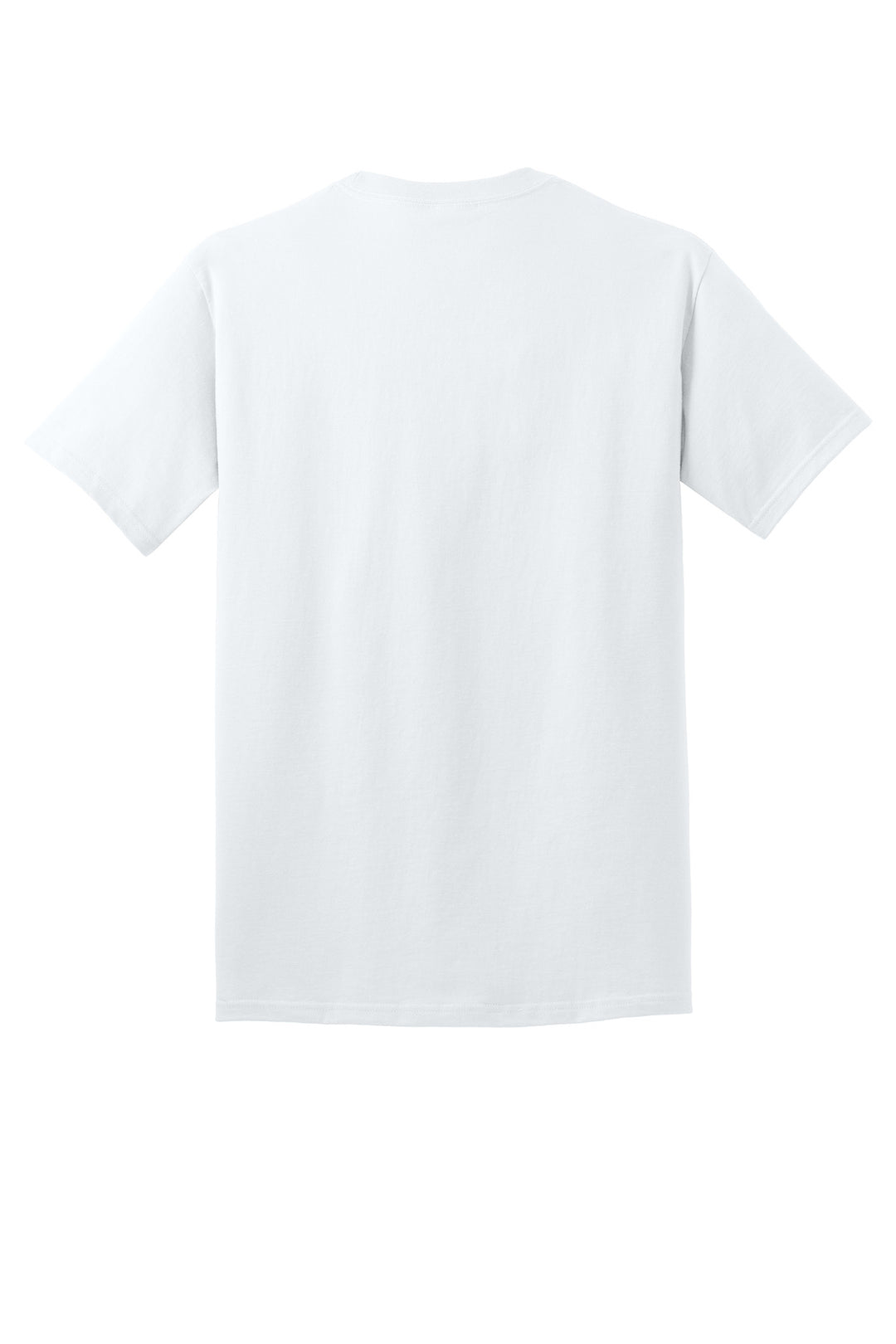 Rear View of White Port & Company - Core Cotton Tee. PC54
