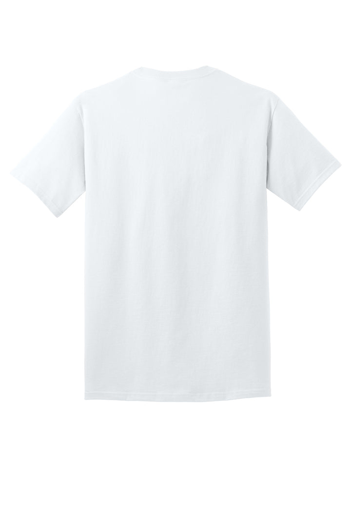 Rear View of White Port & Company - Core Cotton Tee. PC54