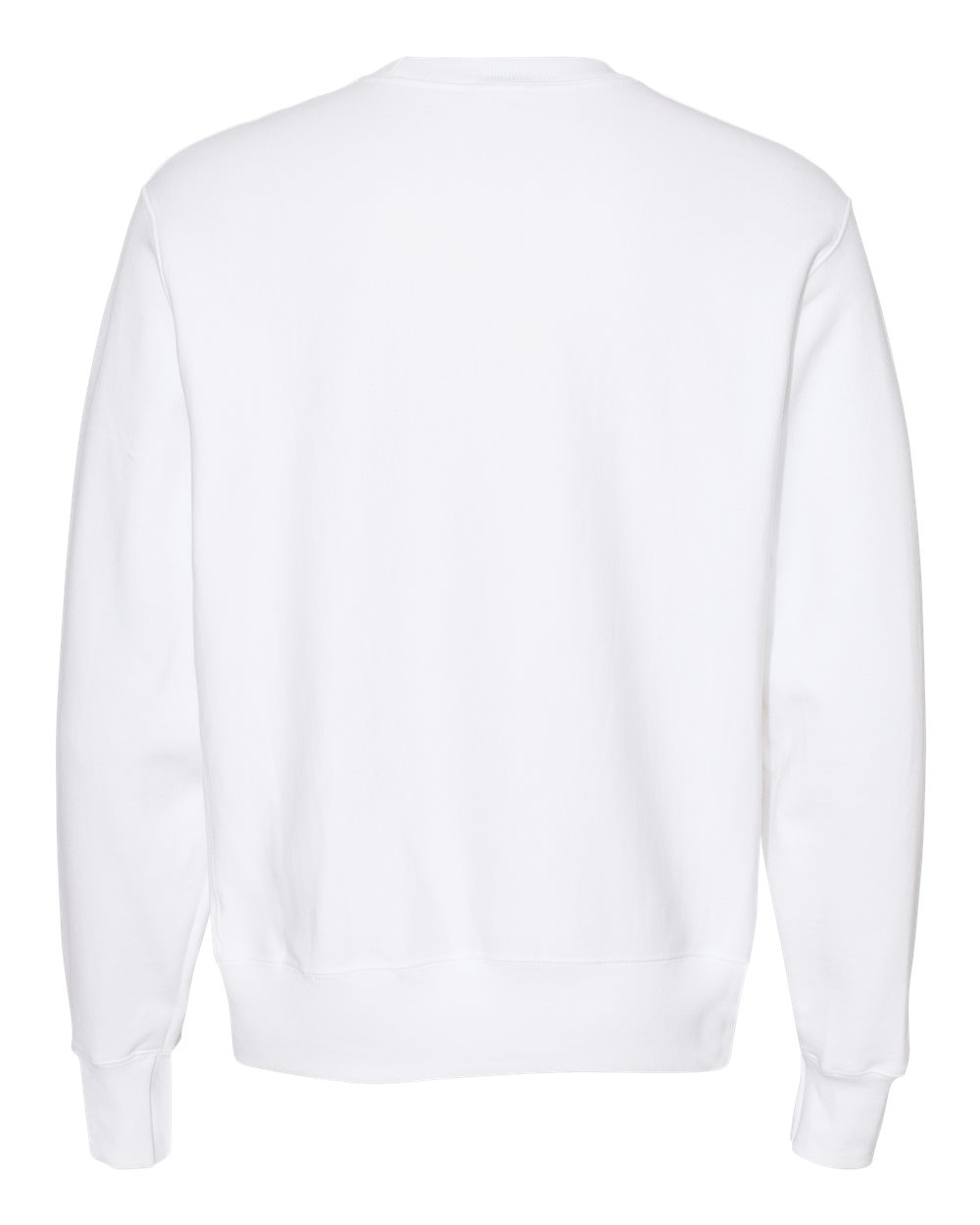 Rear View of White Reverse Weave® Crewneck Sweatshirt - S149
