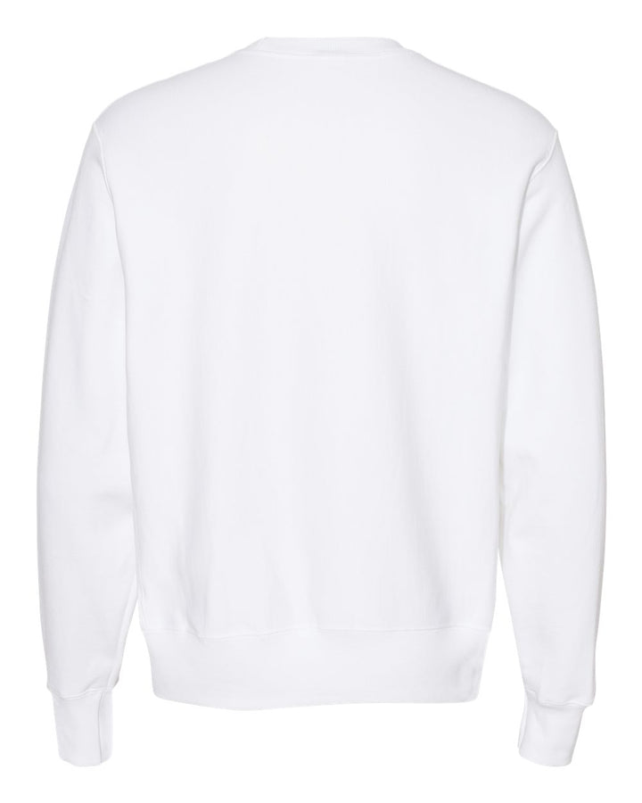 Rear View of White Reverse Weave® Crewneck Sweatshirt - S149