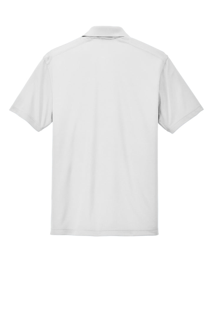 Rear View of White Sport-Tek PosiCharge Micro-Mesh Polo. ST680