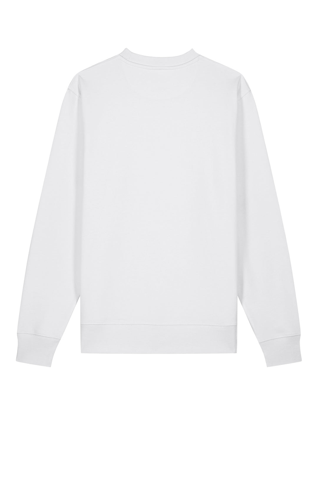 Rear View of White Stanley/Stella Unisex Changer 2.0 Crewneck Sweatshirt SXU004