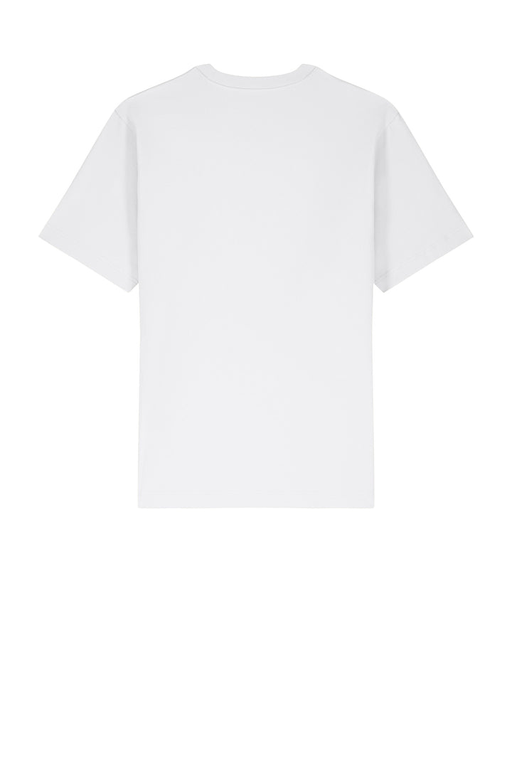 Rear View of White Stanley/Stella Unisex Freestyler Heavyweight Tee SXU018