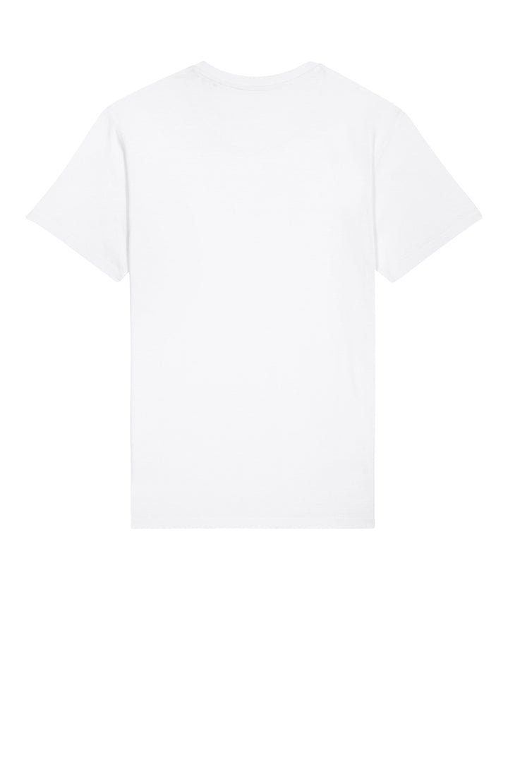 Rear View of White Stanley/Stella Unisex Rocker Tee SXU016