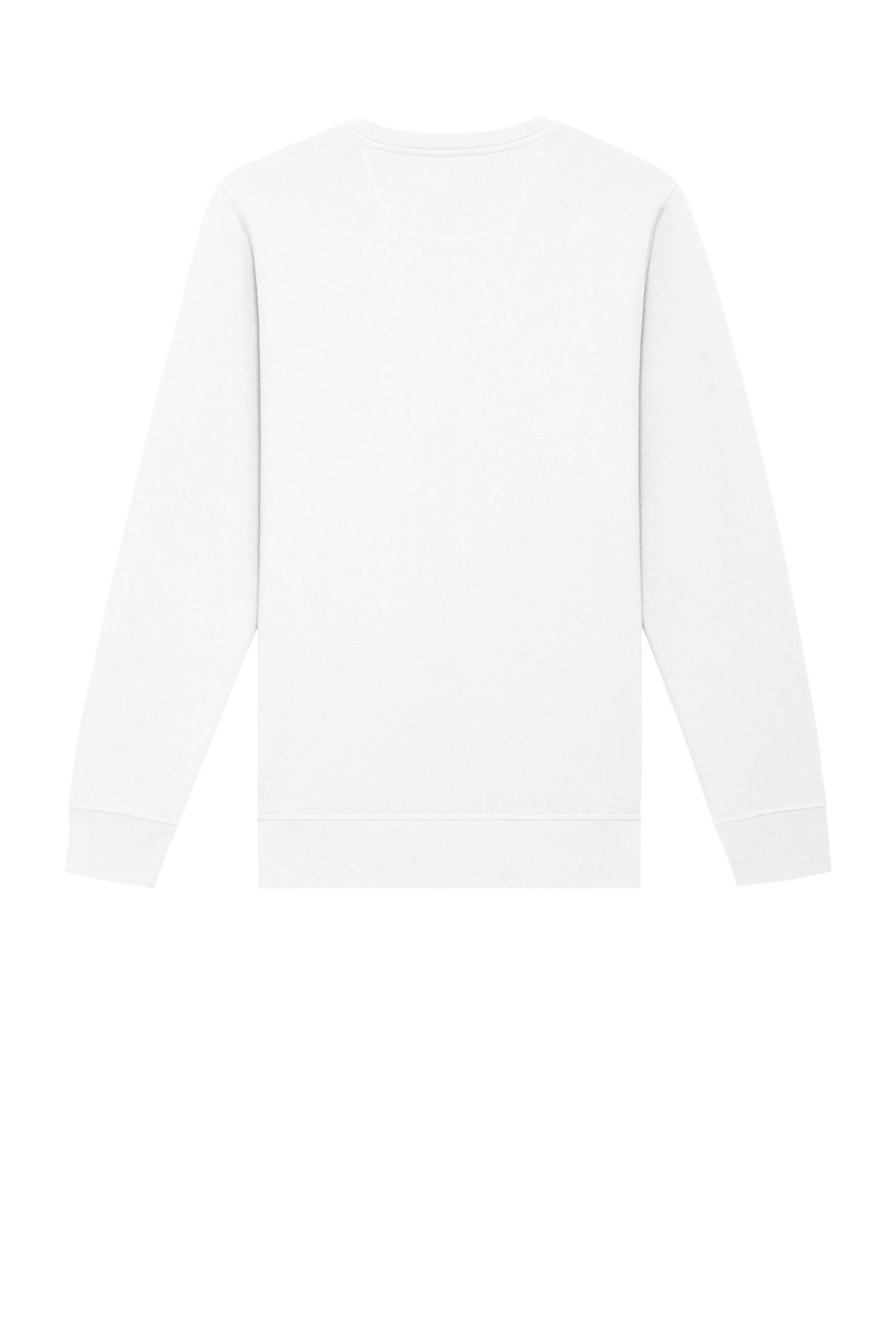 Rear View of White Stanley/Stella Unisex Roller Crewneck Sweatshirt SXU010