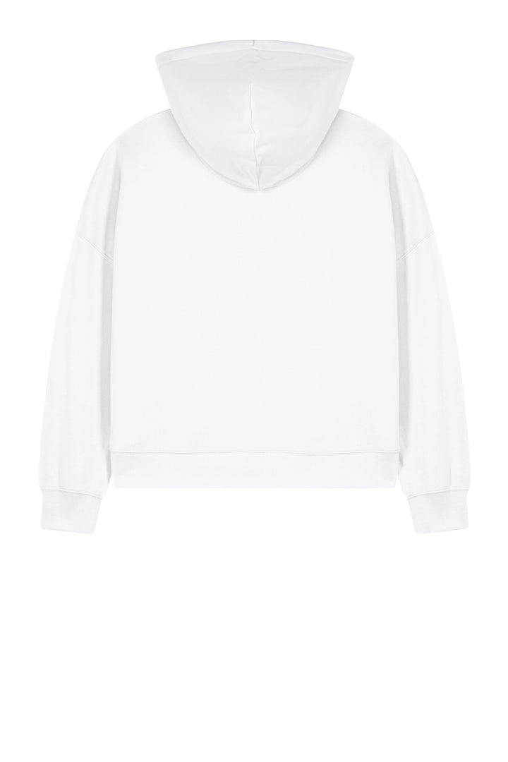 Rear View of White Stanley/Stella Women's Stella Ida Full-Zip Hooded Sweatshirt SXW037