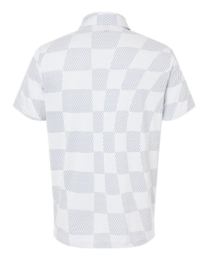 Rear View of White Ultimate365 Textured Polo - A2004