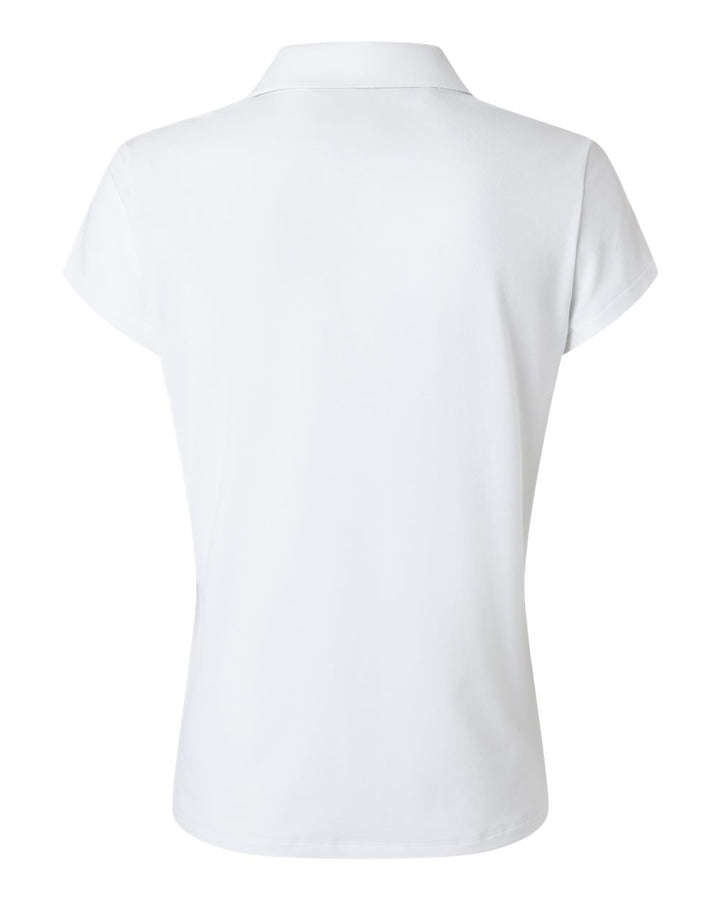 Rear View of White Women's Blend Polo - A690