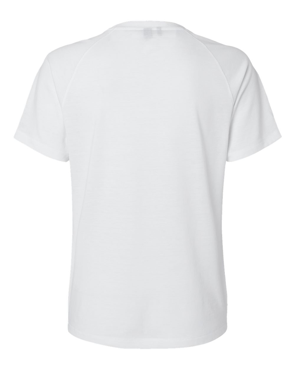Rear View of White Women's Blended T-Shirt - A557