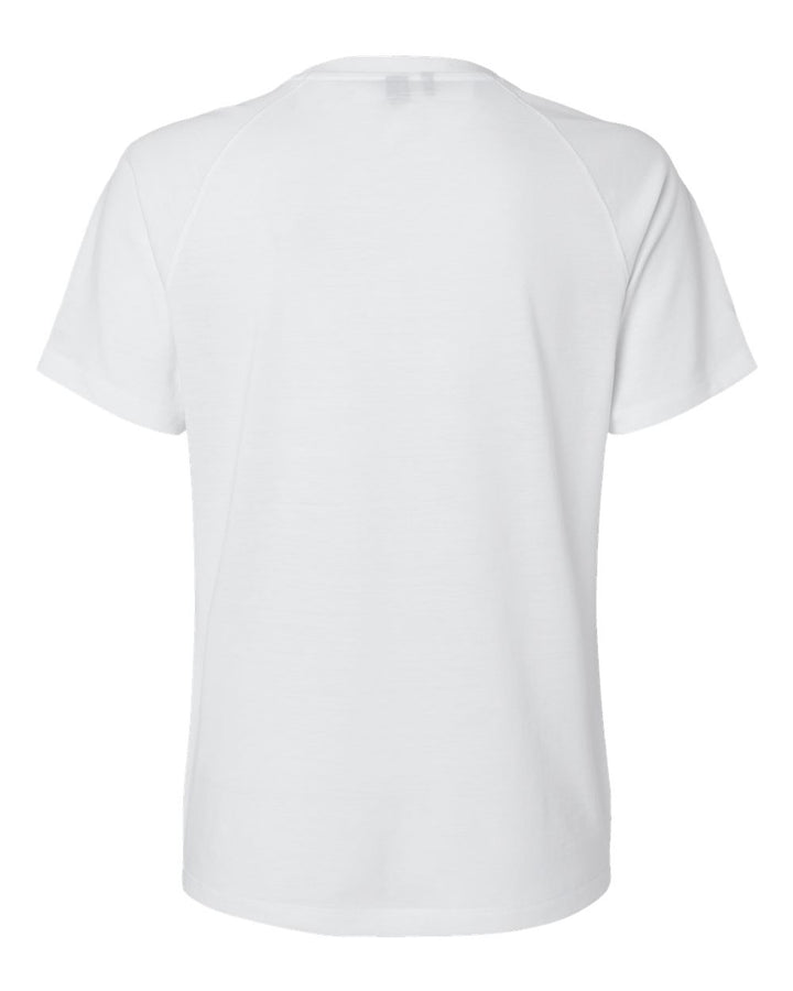 Rear View of White Women's Blended T-Shirt - A557