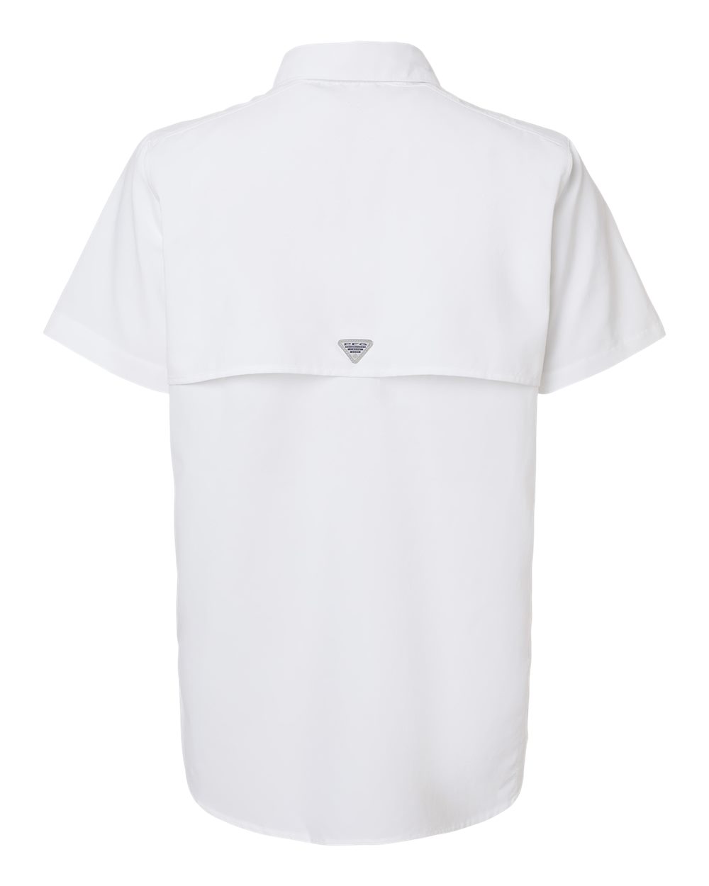 Rear View of White Women's PFG Bahama™ Short Sleeve Shirt - 212473