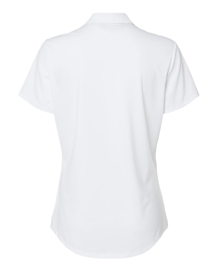 Rear View of White Women's Ultimate Solid Polo - A515