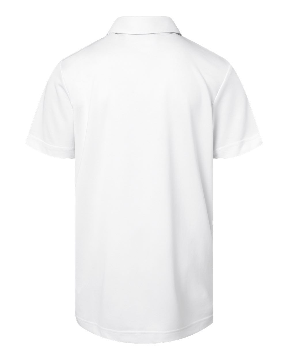 Rear View of White Youth Performance Polo - A4000