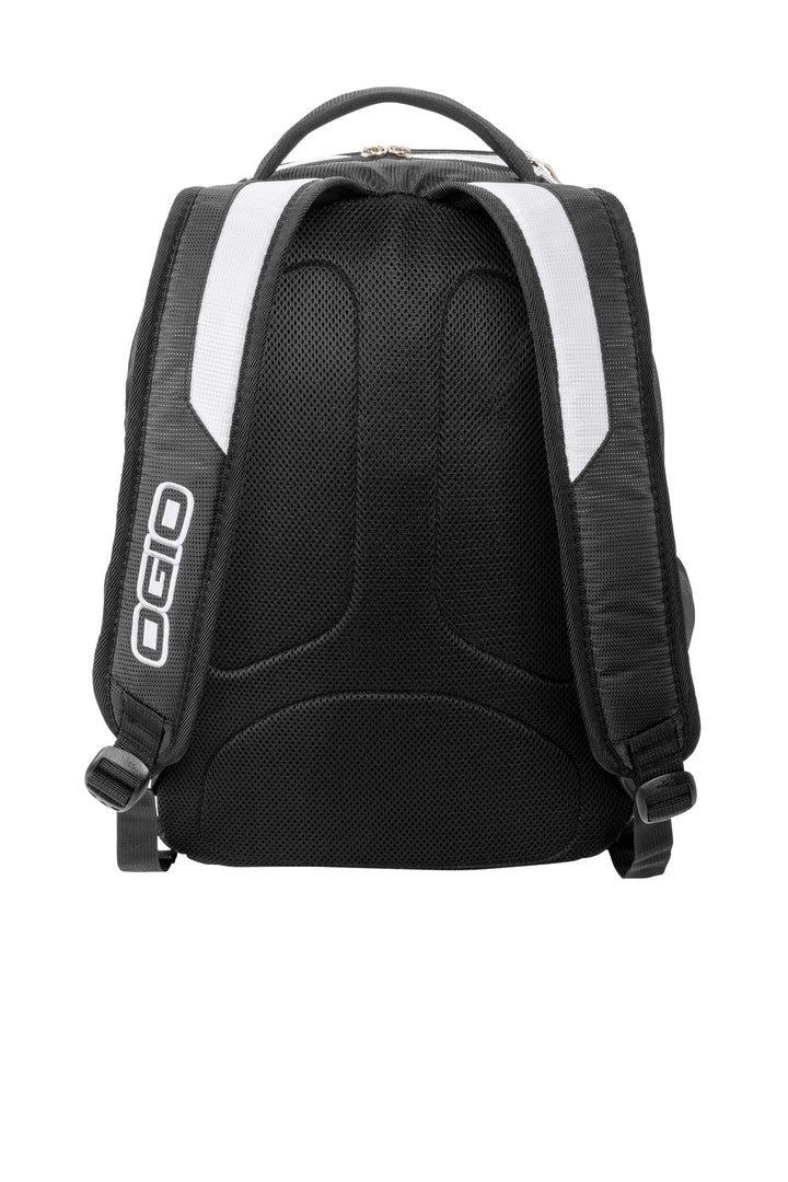 Rear View of White/Blk/Slvr OGIO - Bullion Pack. 411064