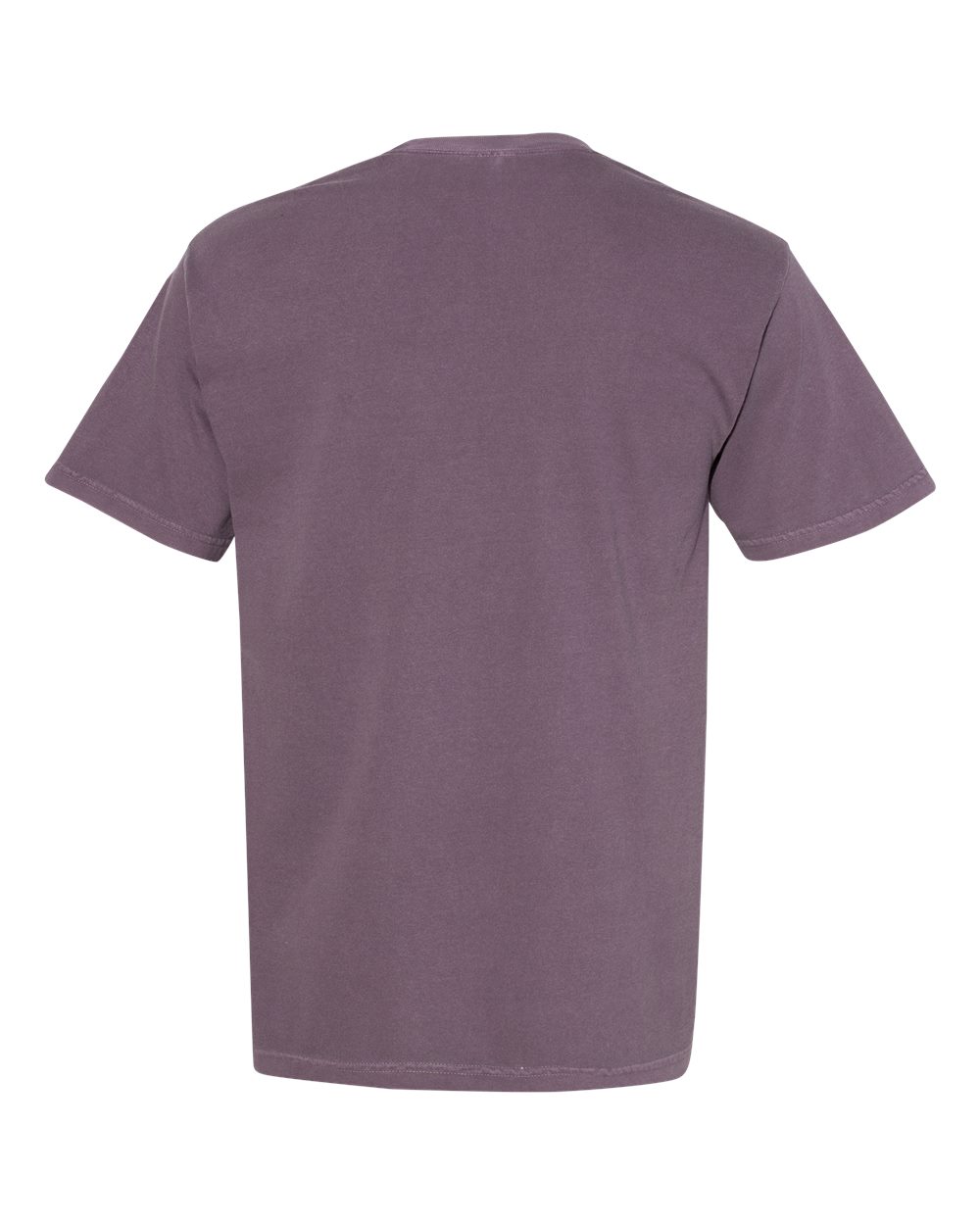 Rear View of Wine Garment-Dyed Heavyweight Pocket T-Shirt - 6030