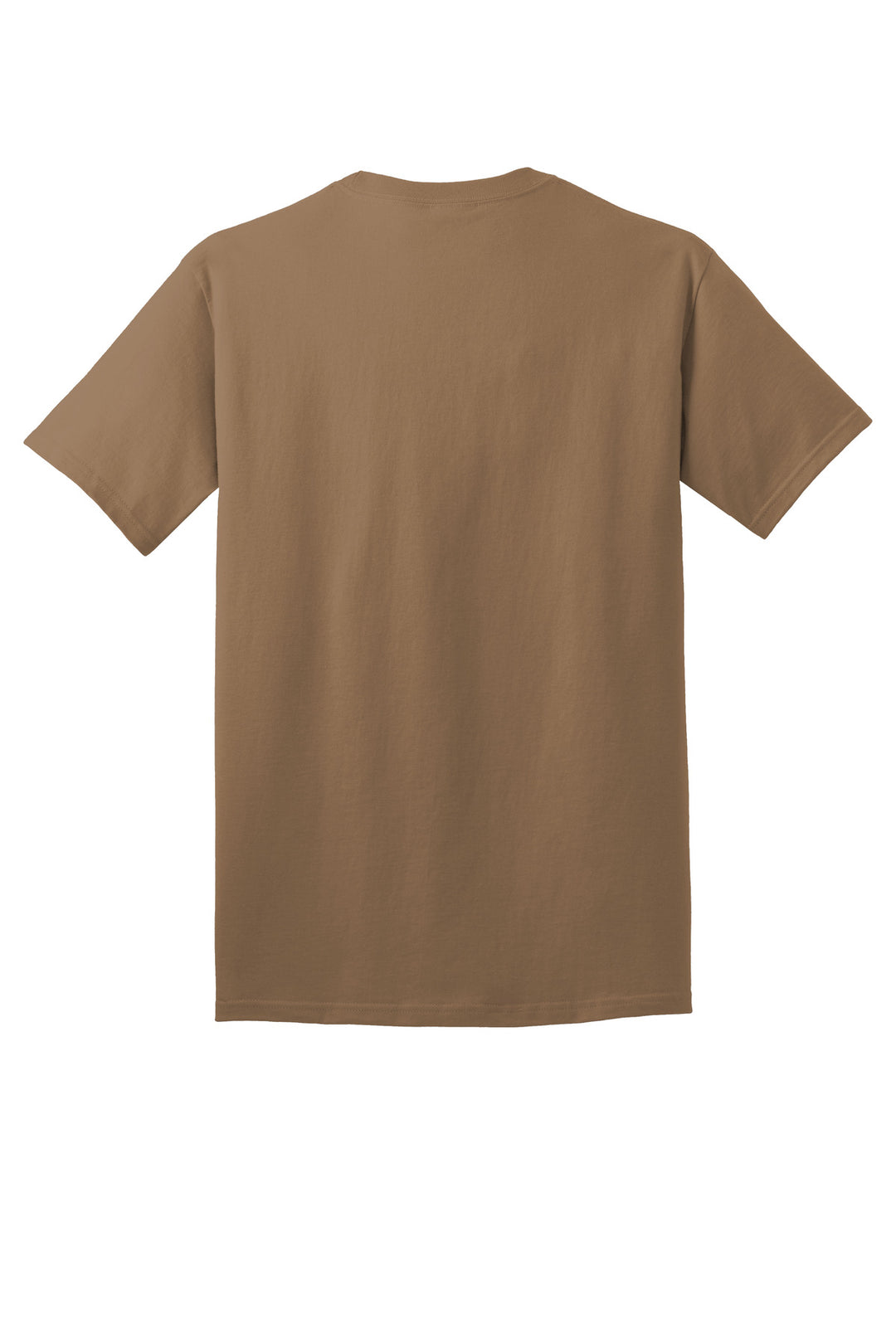 Rear View of Woodland Brown Port & Company - Core Cotton Tee. PC54