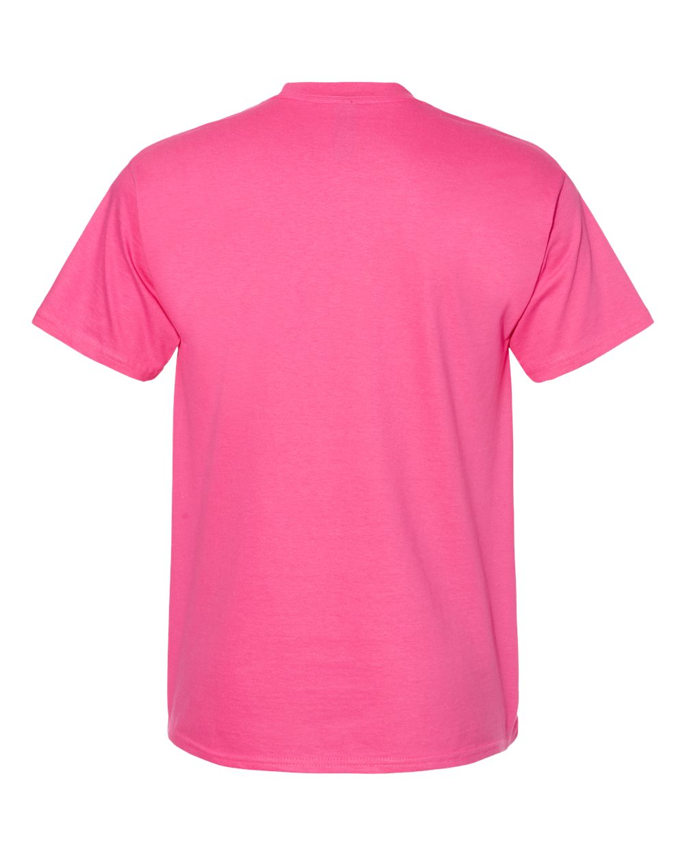 Rear View of Wow Pink Beefy-T® T-Shirt - 5180