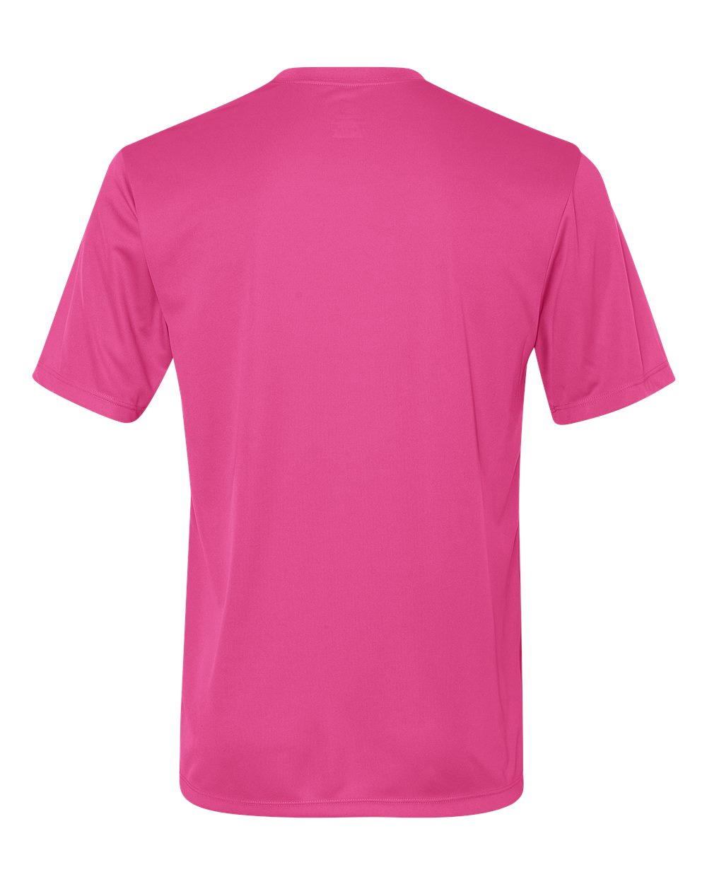 Rear View of Wow Pink Cool DRI® Performance T-Shirt - 4820