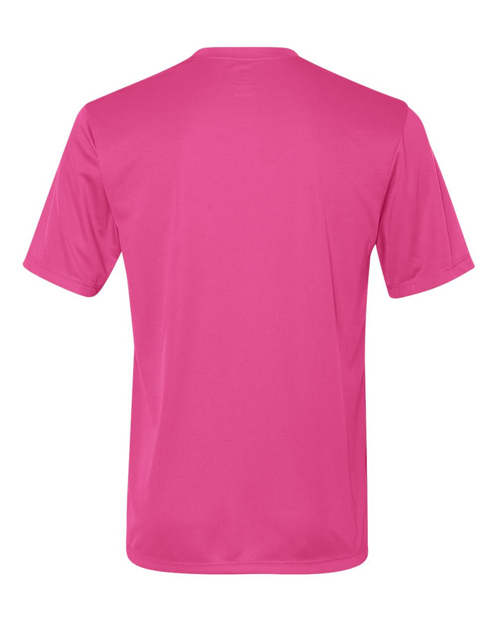 Rear View of Wow Pink Cool DRI® Performance T-Shirt - 4820
