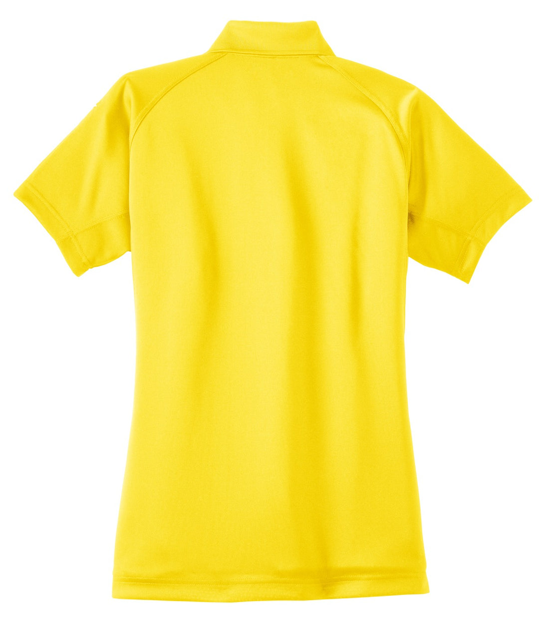 Rear View of Yellow CornerStone Women's Select Snag-Proof Tactical Polo. CS411
