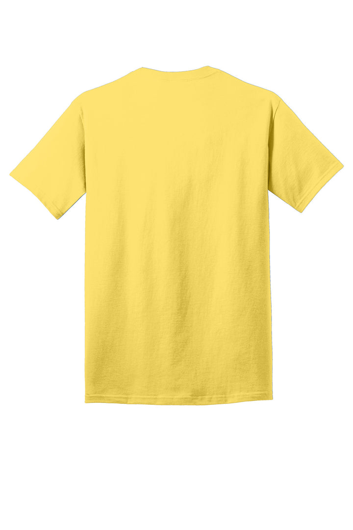 Rear View of Yellow Port & Company - Core Cotton Tee. PC54