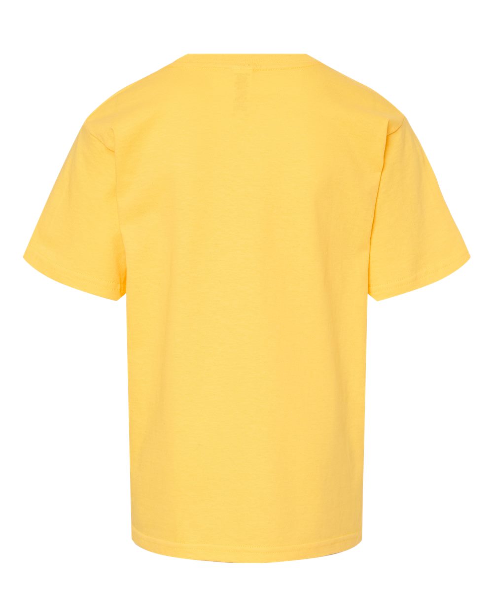 Rear View of Yellow Youth Gold Soft Touch T-Shirt - 4850